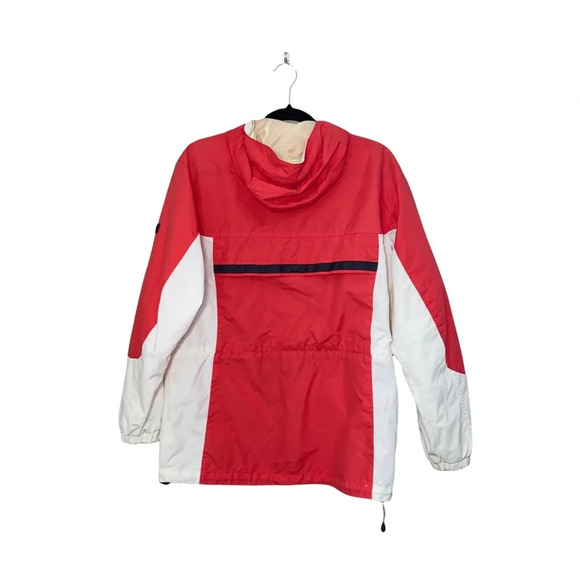 Columbia Peach & White Full Zip Windbreaker Hooded Jacket Medium Women’s - Picture 9 of 16